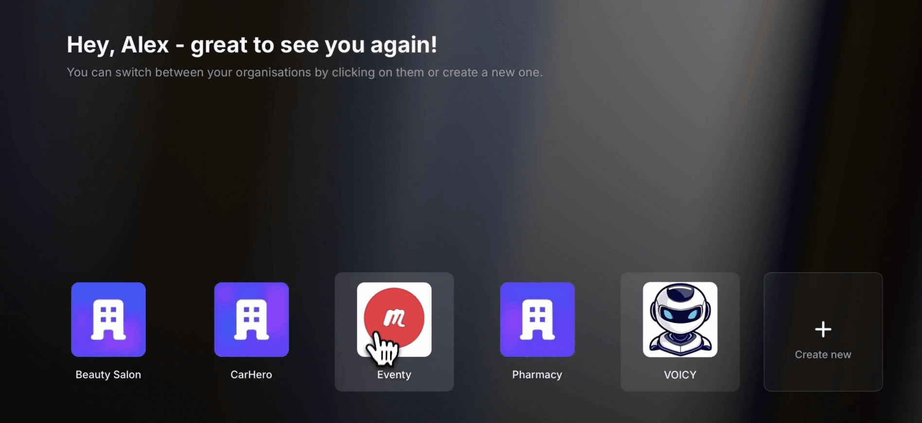 Organization Selector