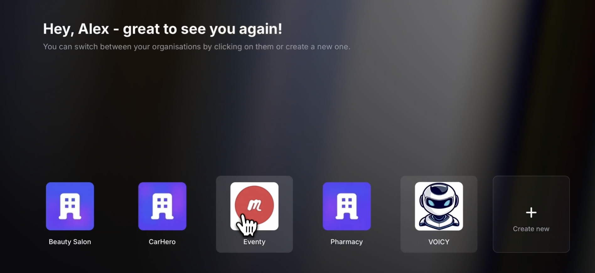 Organization Selector